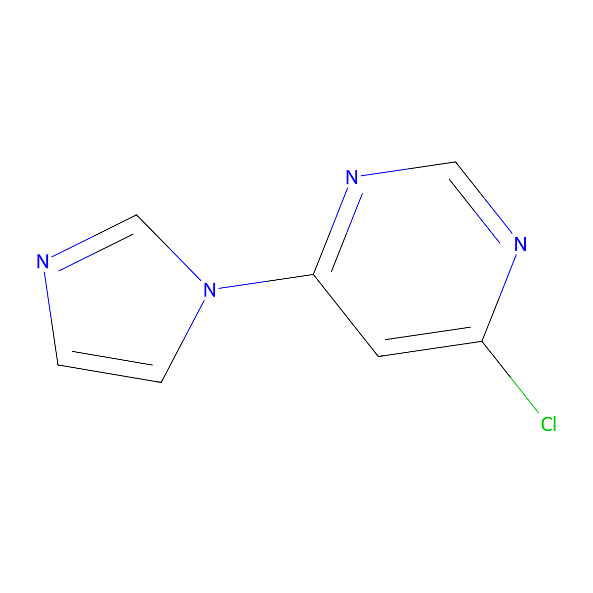 4-Chloro-6-(1H-imidazol-1-yl)pyrimidine molecular structure, CAS 114834-02-5