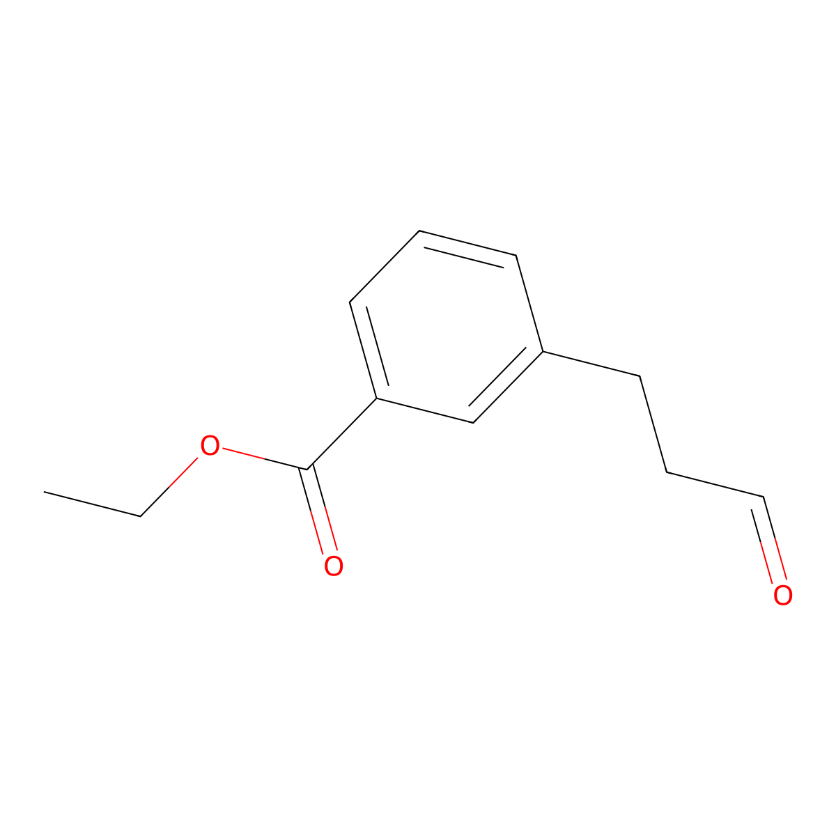 Ethyl 3-(3-oxopropyl)benzoate molecular structure, CAS 114837-81-9