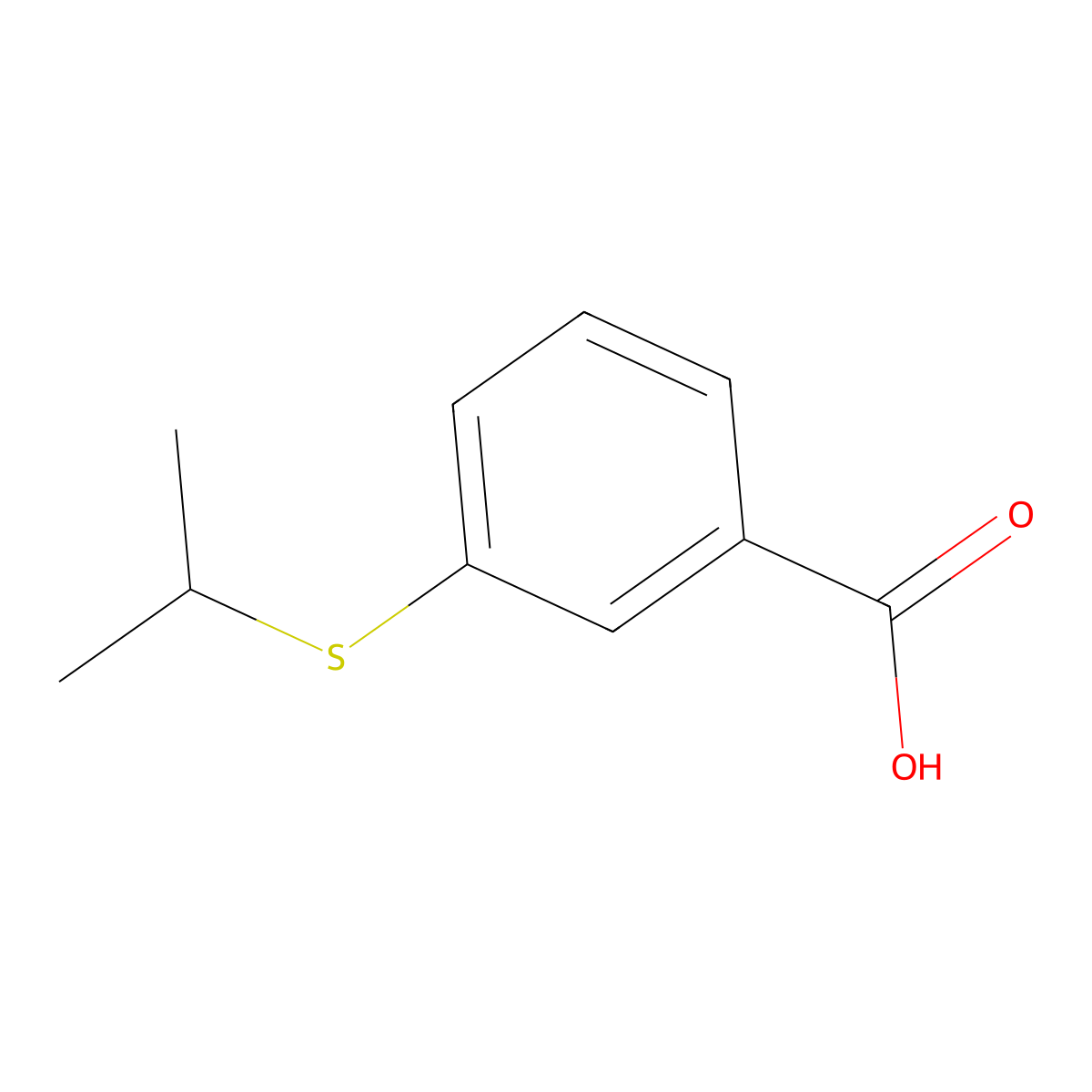 3-(Isopropylthio)benzoic acid molecular structure, CAS 114838-12-9