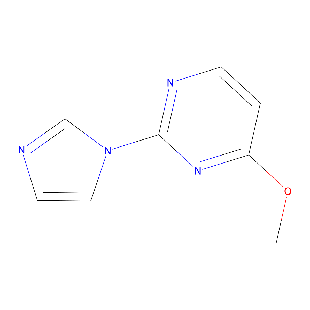 2-(1H-Imidazol-1-yl)-4-methoxypyrimidine molecular structure, CAS 114849-12-6