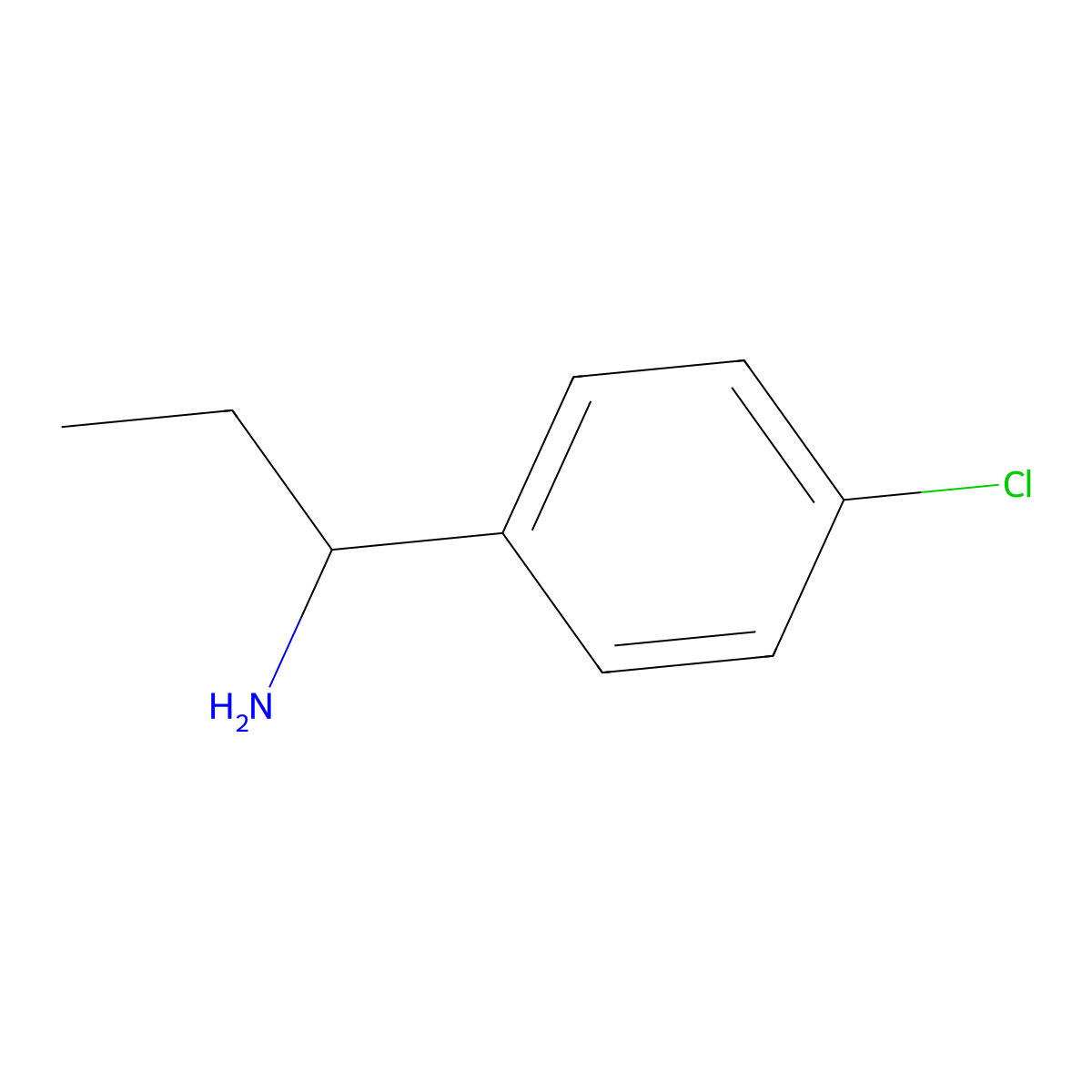 (S)-1-(4-Chlorophenyl)propan-1-amine molecular structure, CAS 114853-62-2