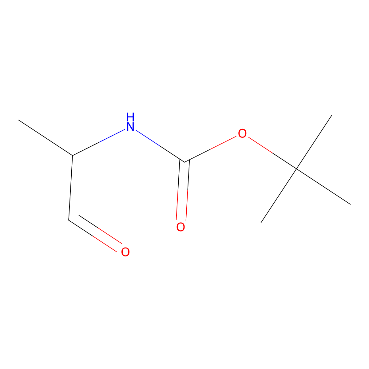 tert-butyl N-(1-oxopropan-2-yl)carbamate molecular structure, CAS 114857-00-0