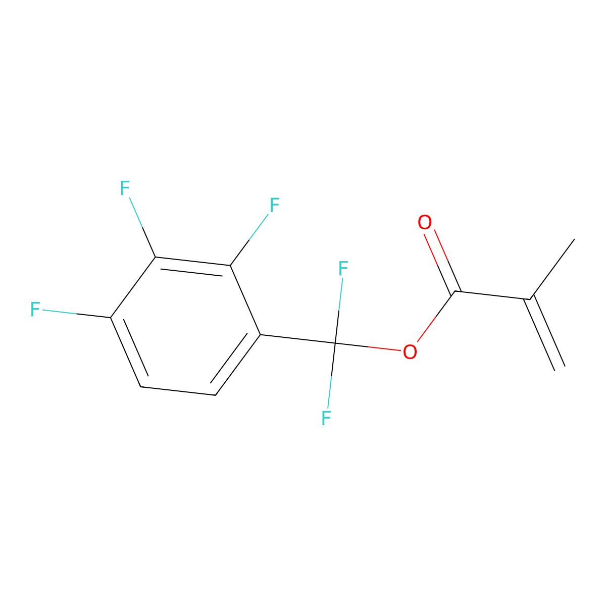 Difluoro(2,3,4-trifluorophenyl)methyl 2-methylprop-2-enoate molecular structure, CAS 114859-23-3
