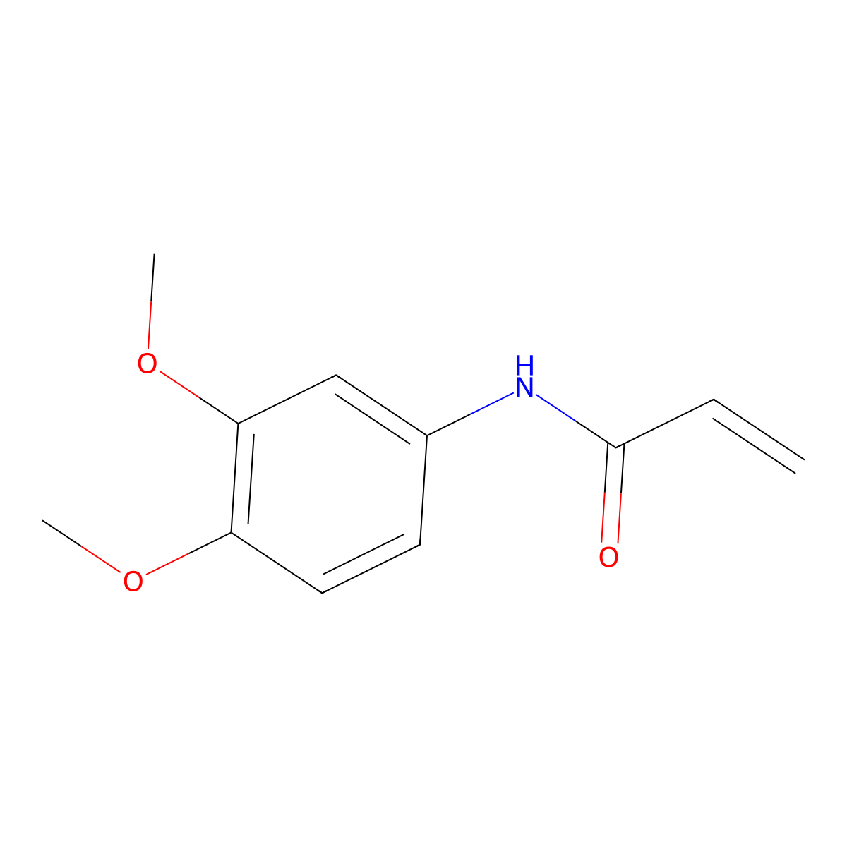 N-(3,4-dimethoxyphenyl)prop-2-enamide molecular structure, CAS 114859-48-2