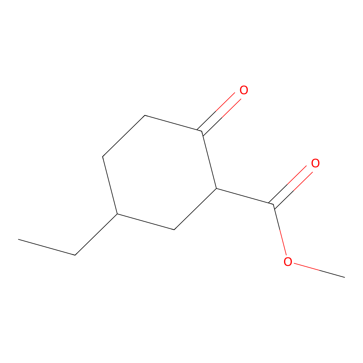 Methyl 5-ethyl-2-oxocyclohexane-1-carboxylate molecular structure, CAS 114862-60-1