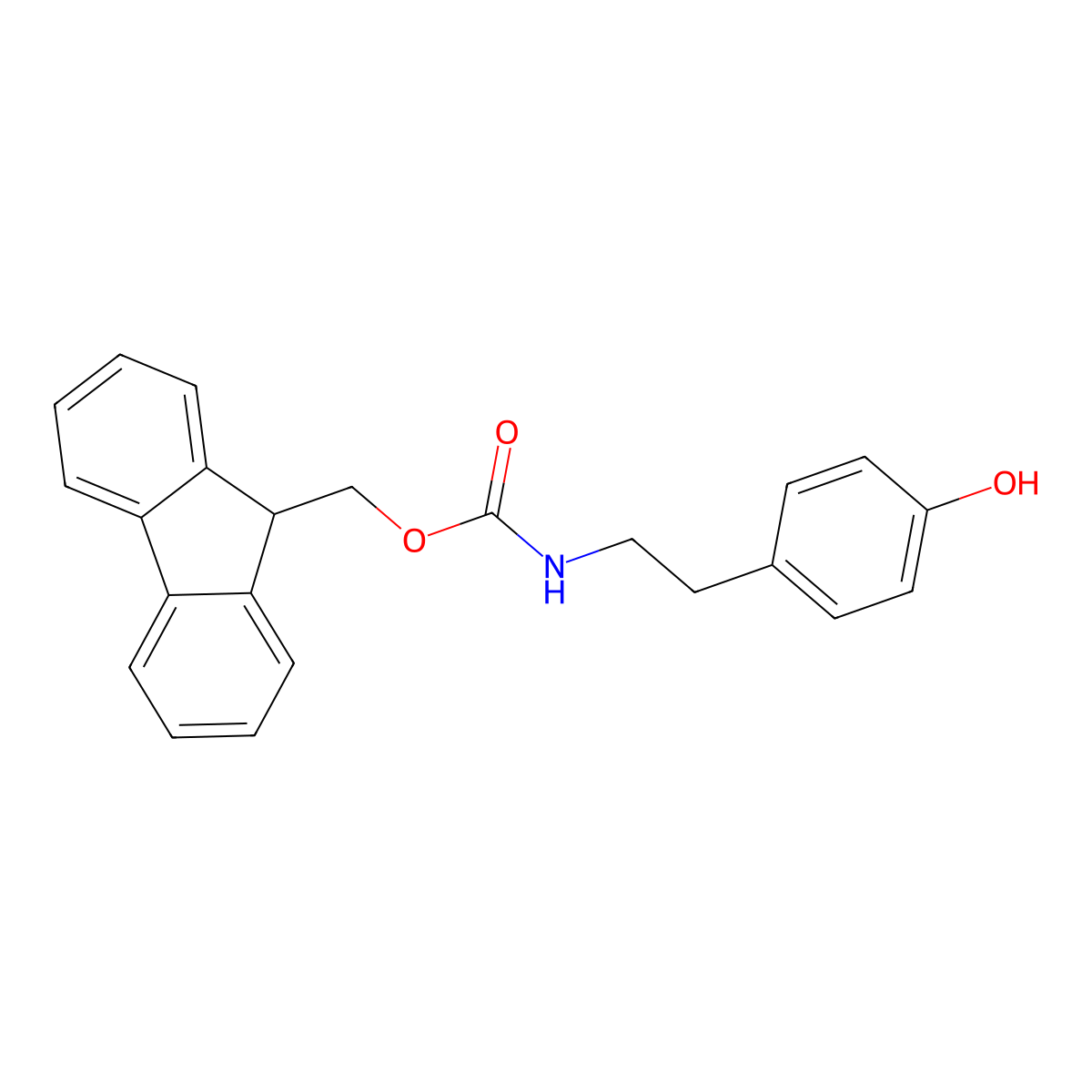 N-Fmoc-4-hydroxybenzeneethanamine molecular structure, CAS 114865-17-7