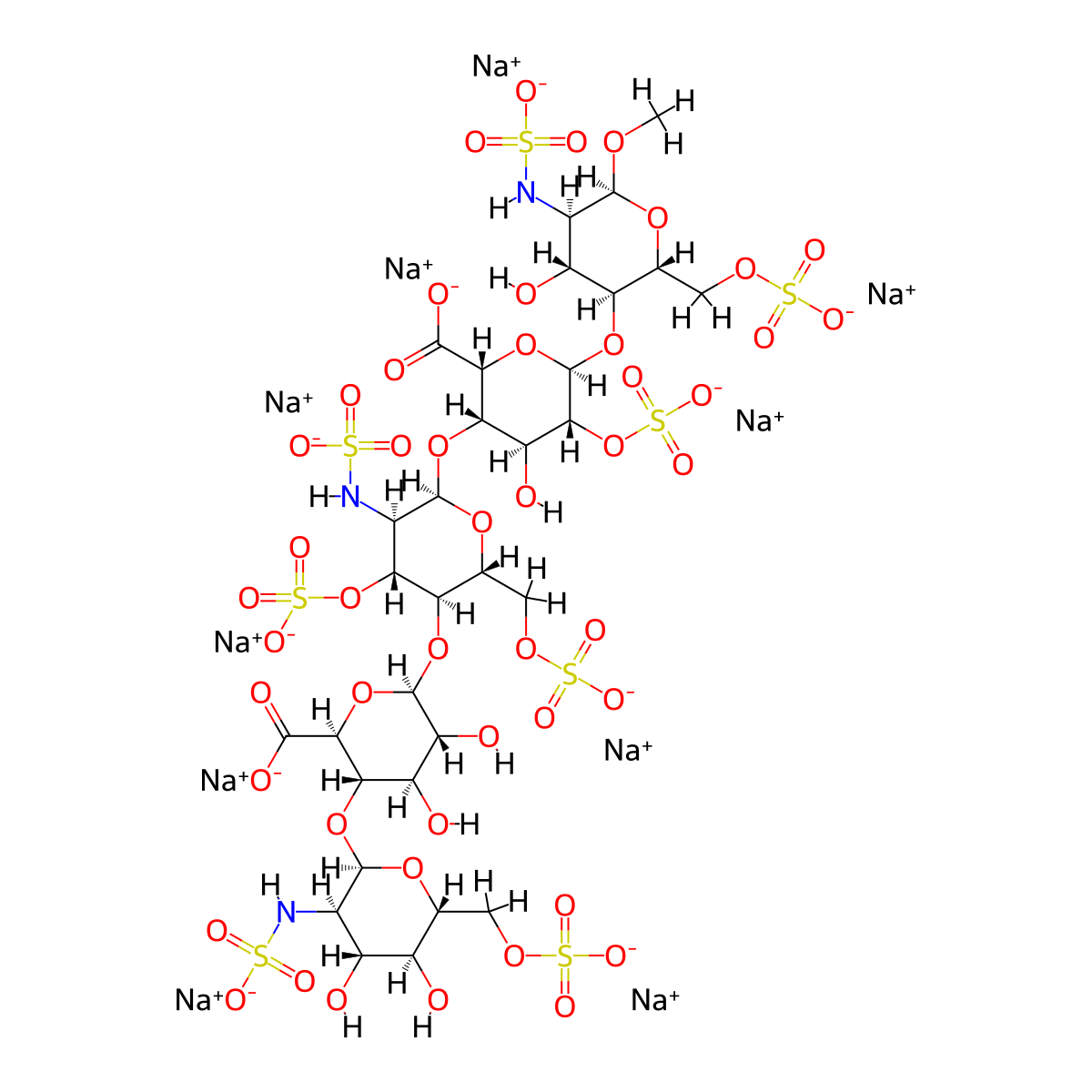Fondaparinux Sodium molecular structure, CAS 114870-03-0