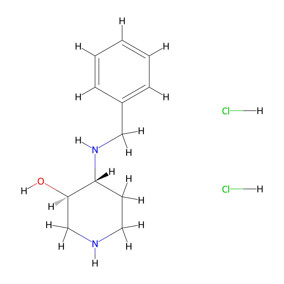 (3R,4R)-4-(benzylamino)piperidin-3-ol dihydrochloride molecular structure, CAS 114870-73-4