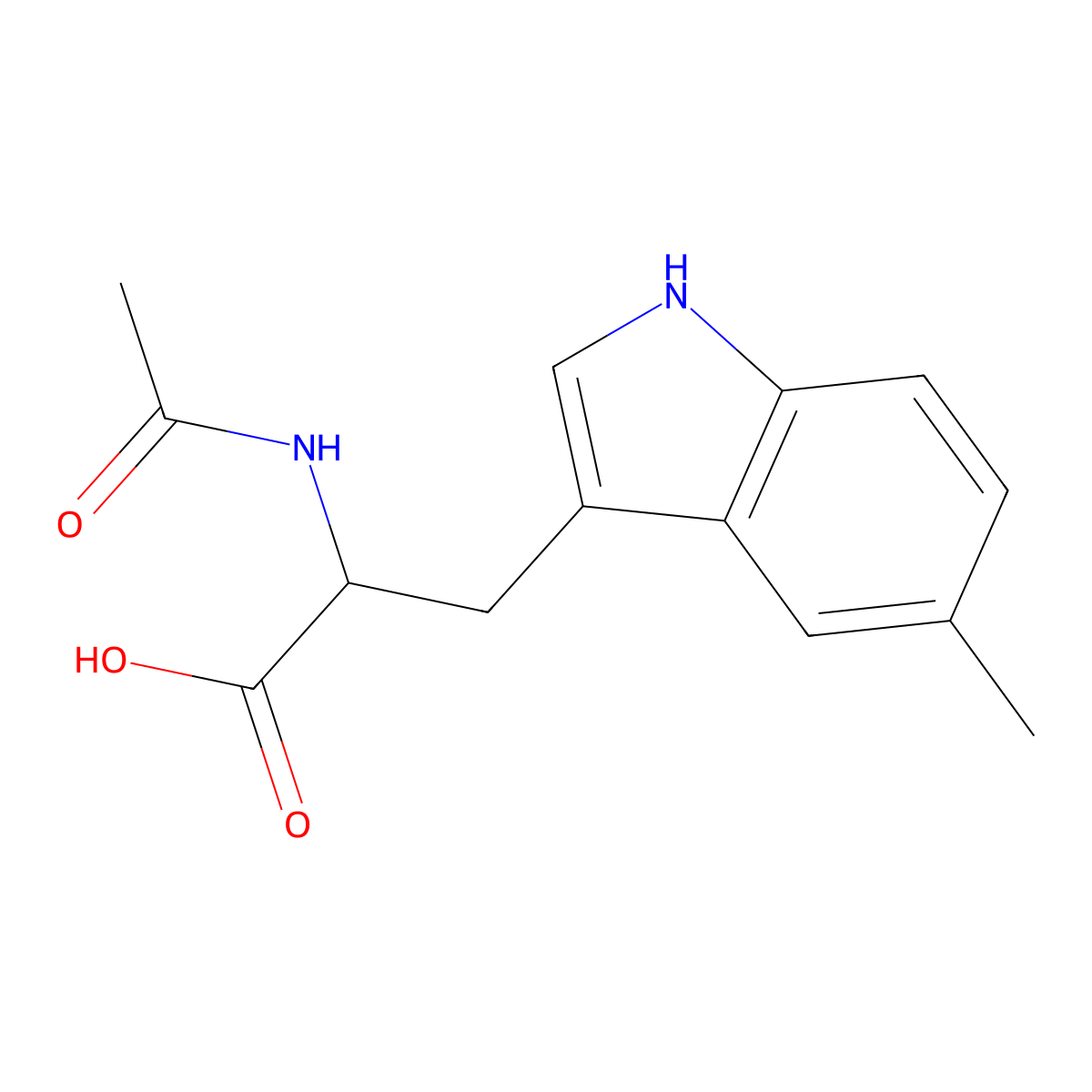 N-Acetyl-5-methyl-L-tryptophan molecular structure, CAS 114872-77-4