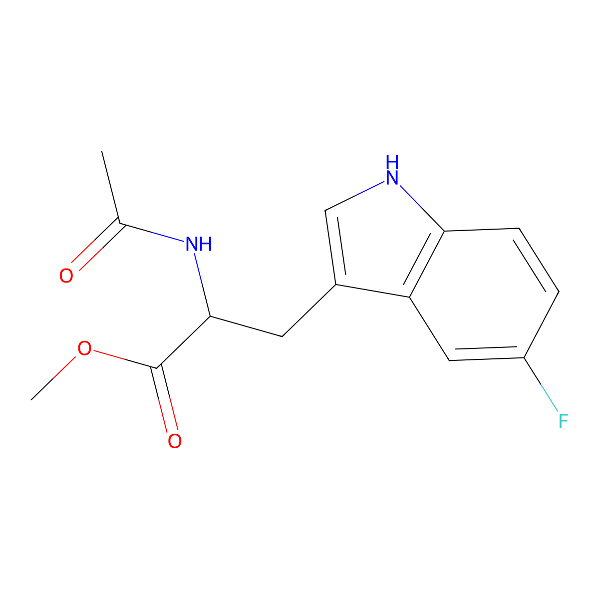 (R)-N-Acetyl-5-fluoro-trp-ome molecular structure, CAS 114872-80-9