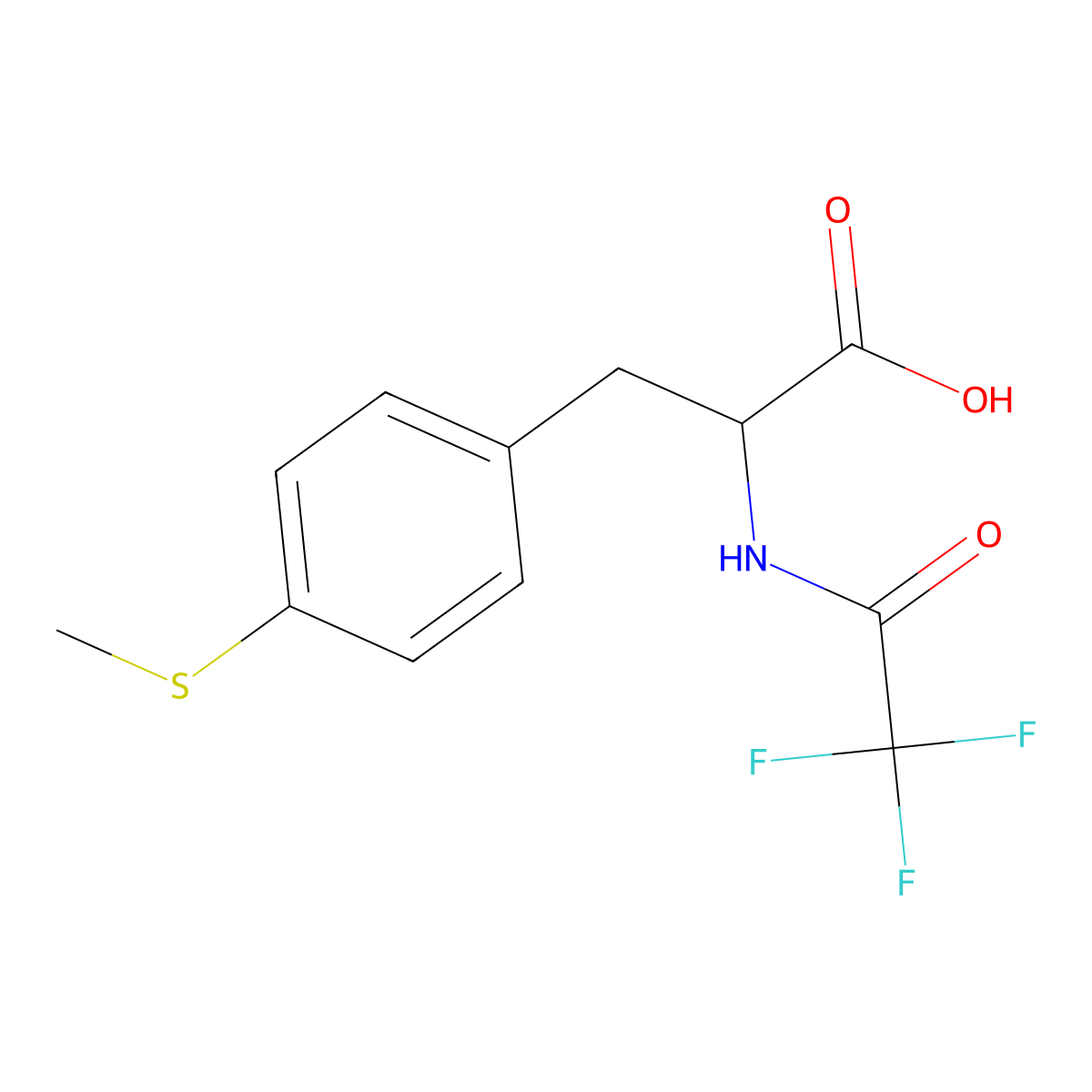 3-[4-(Methylsulfanyl)phenyl]-2-(2,2,2-trifluoroacetamido)propanoic acid molecular structure, CAS 114872-87-6