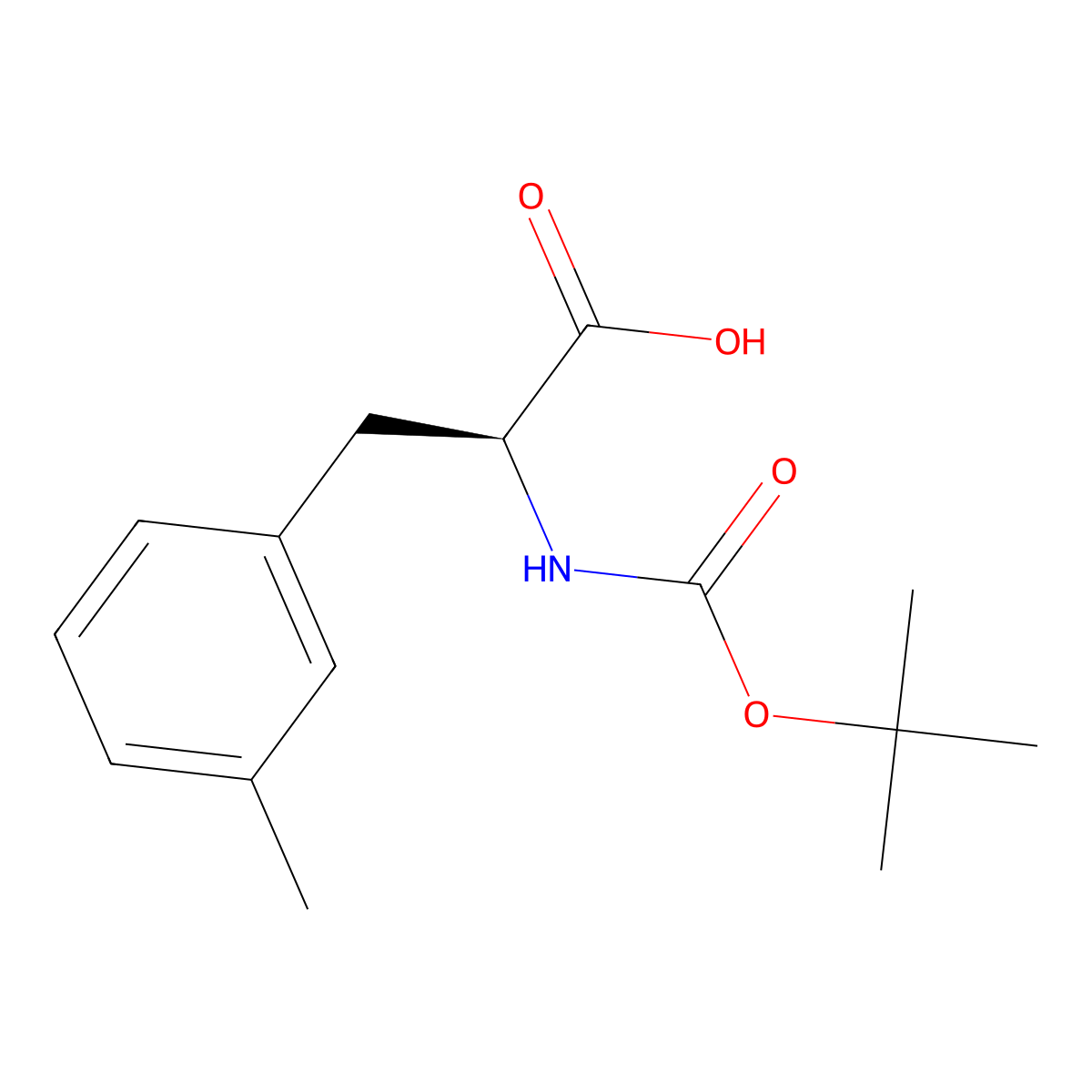 Boc-3-methyl-L-phenylalanine molecular structure, CAS 114873-06-2