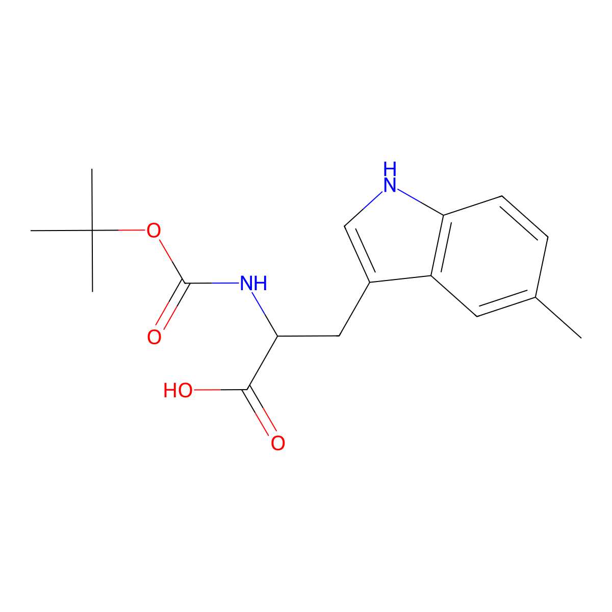 N-Boc-5-methyl-L-tryptophan molecular structure, CAS 114873-09-5