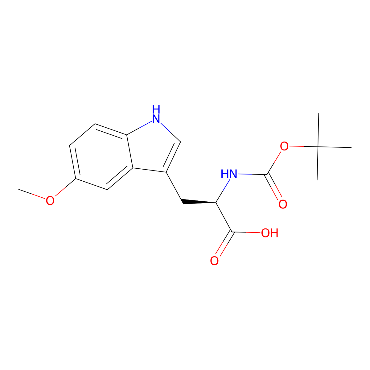 N-Boc-5-methoxy-D-tryptophan molecular structure, CAS 114873-19-7