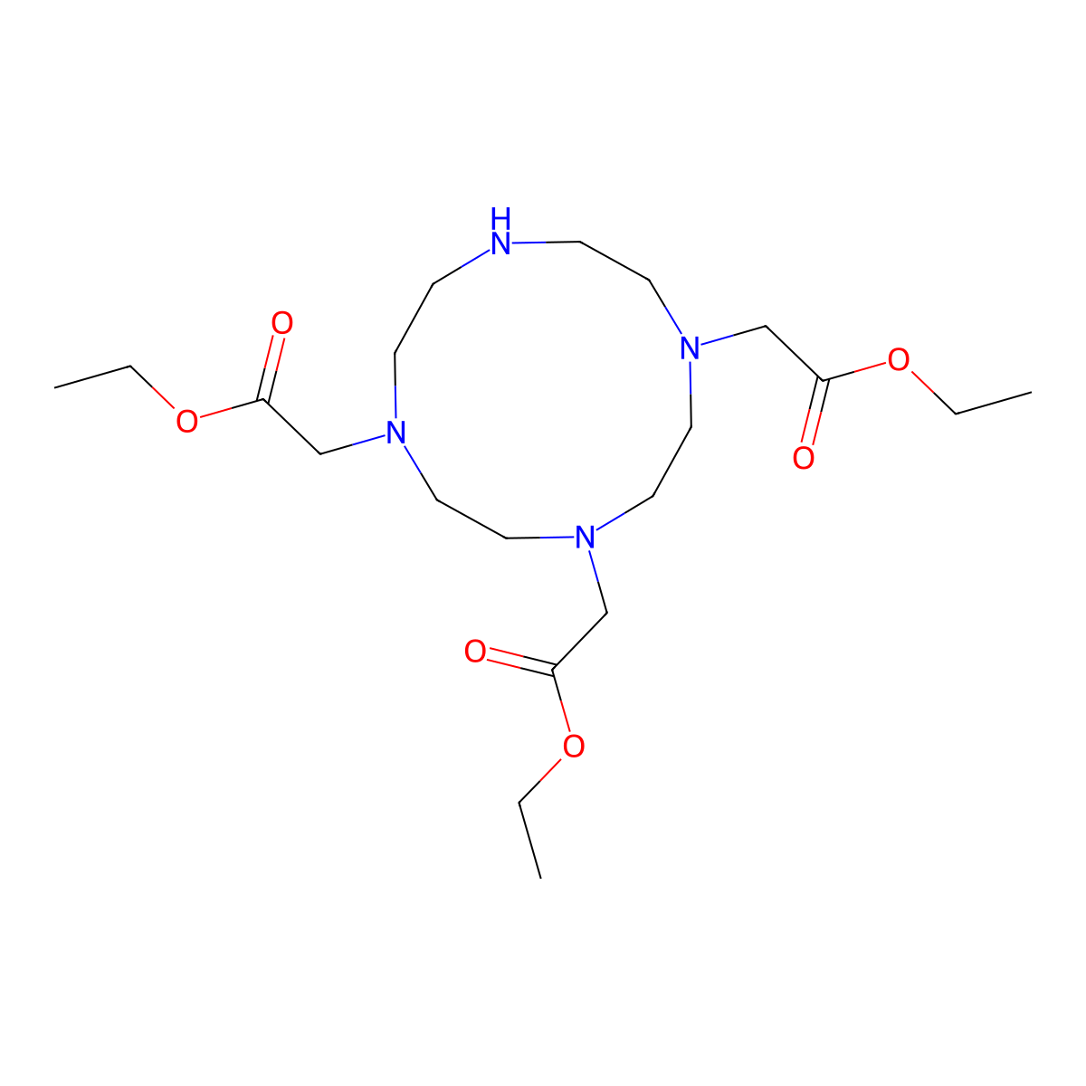 Triethyl 2,2',2''-(1,4,7,10-tetraazacyclododecane-1,4,7-triyl)triacetate molecular structure, CAS 114873-52-8