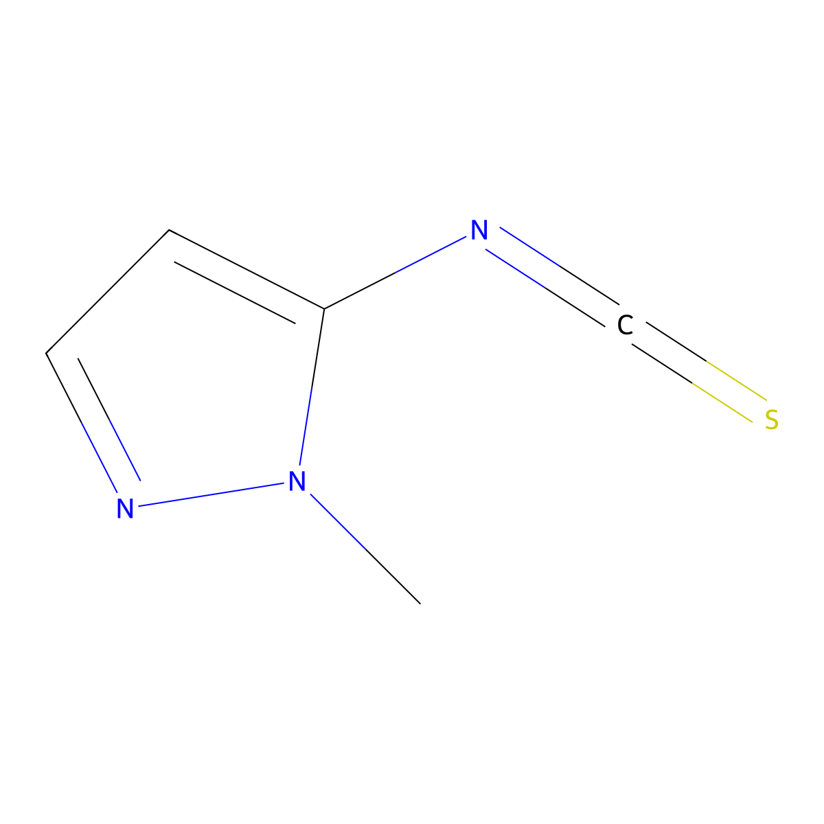5-Isothiocyanato-1-methyl-1H-pyrazole molecular structure, CAS 114874-31-6