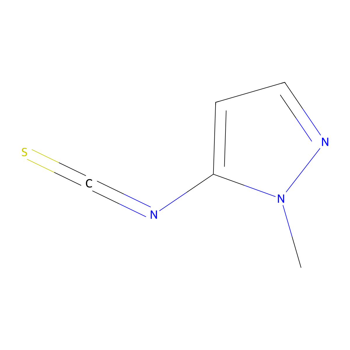 5-Isothiocyanato-1-methyl-1H-pyrazole molecular structure, CAS 114874-31-6
