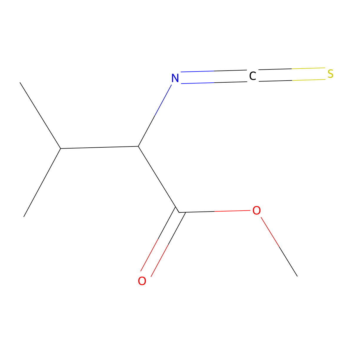 Methyl 2-isothiocyanato-3-methylbutanoate molecular structure, CAS 114877-91-7