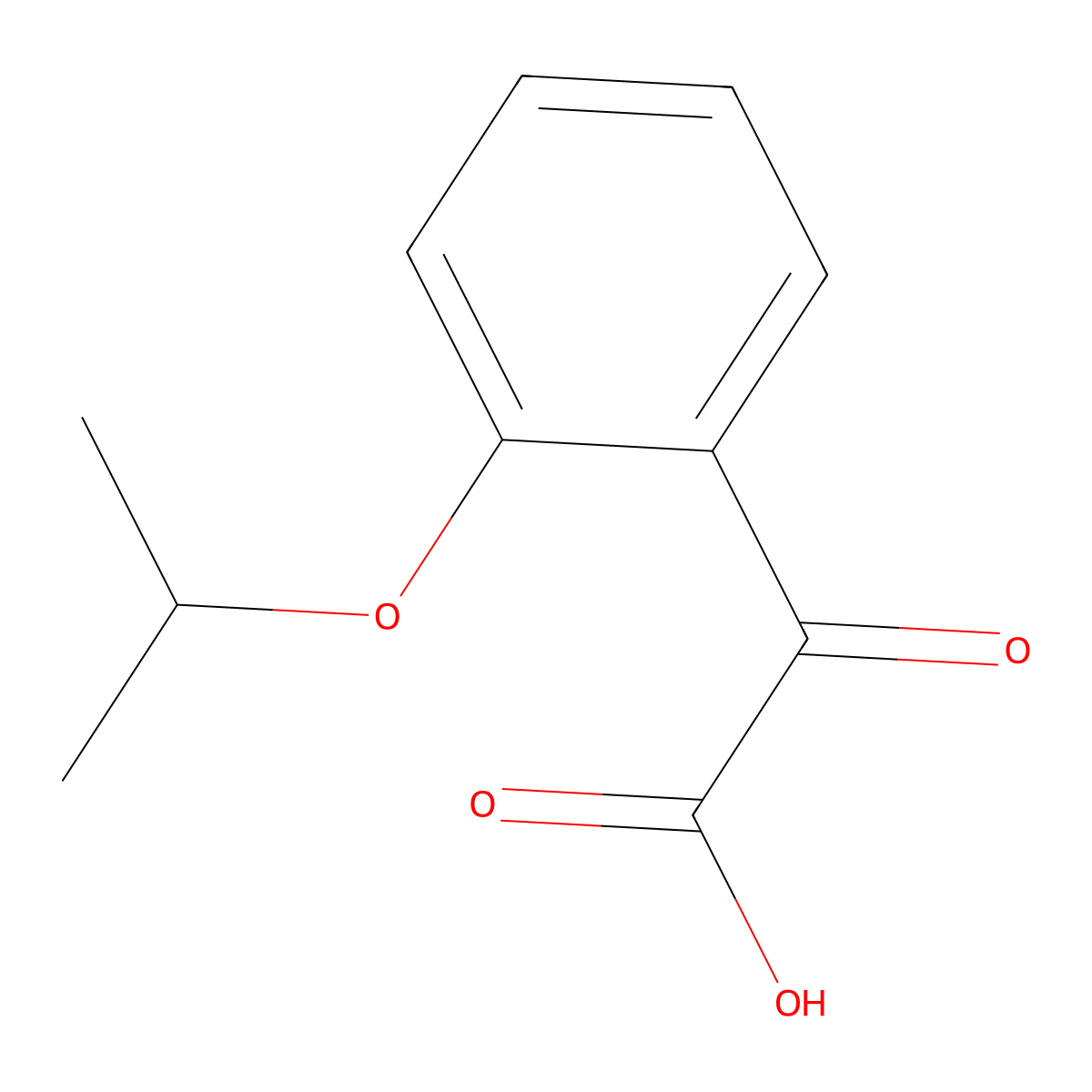 2-Oxo-2-[2-(propan-2-yloxy)phenyl]acetic acid molecular structure, CAS 114894-35-8