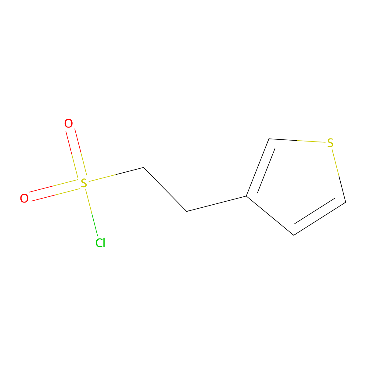 2-(Thiophen-3-yl)ethane-1-sulfonyl chloride molecular structure, CAS 114896-66-1
