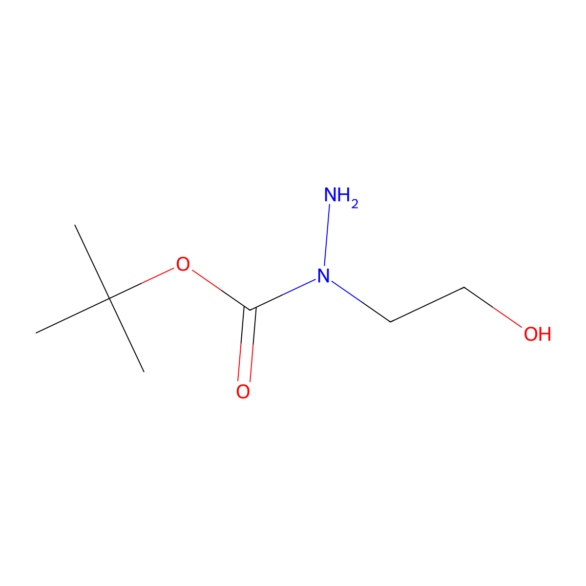 2-(1-[(Tert-butoxy)carbonyl]hydrazin-1-YL)ethan-1-OL molecular structure, CAS 114897-60-8