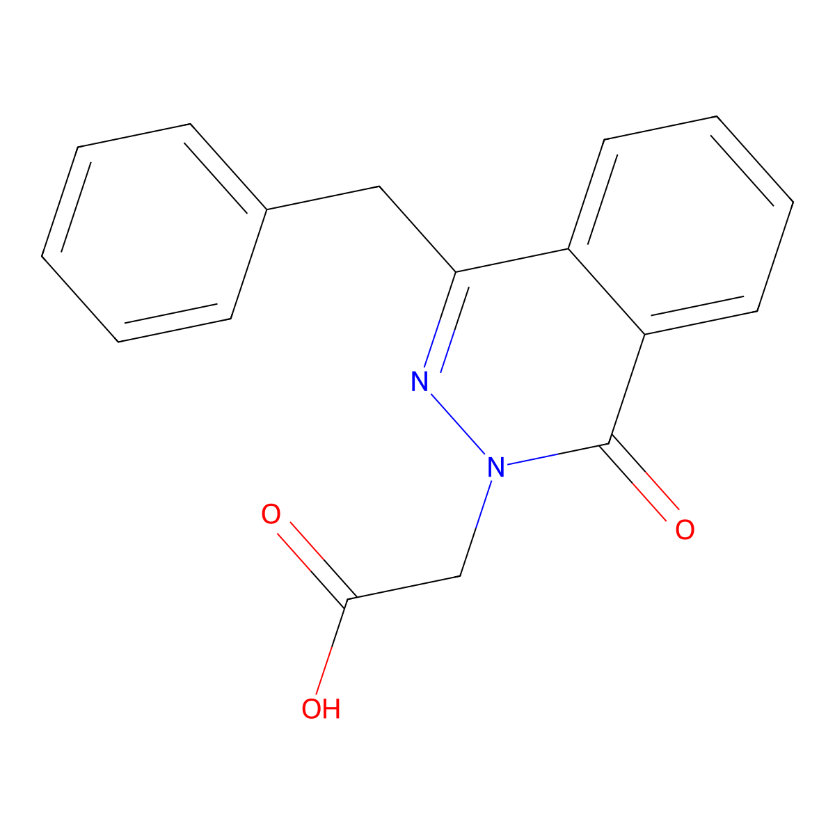 (4-Benzyl-1-oxophthalazin-2(1H)-yl)acetic acid molecular structure, CAS 114897-85-7