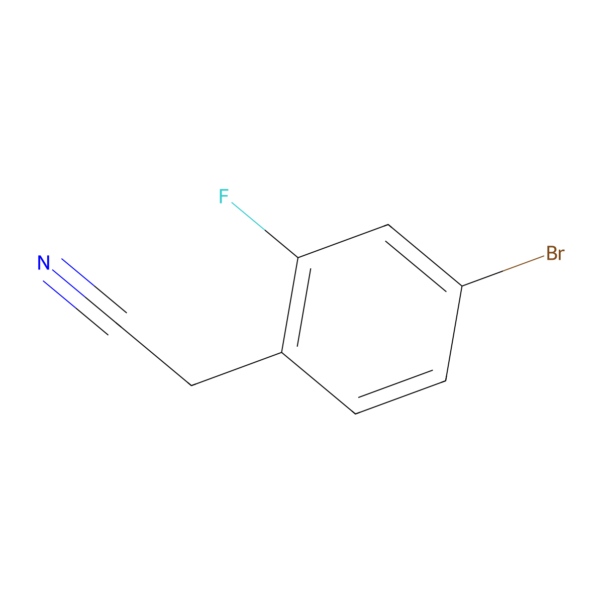 2-(4-Bromo-2-fluorophenyl)acetonitrile molecular structure, CAS 114897-91-5