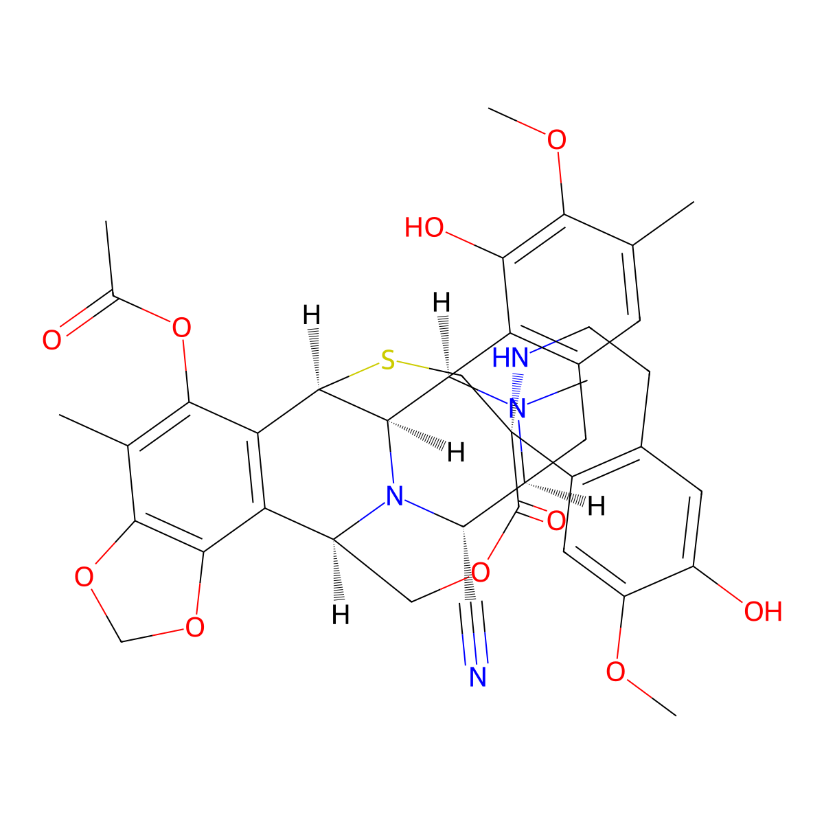 Ecteinascidin 770 molecular structure, CAS 114899-80-8