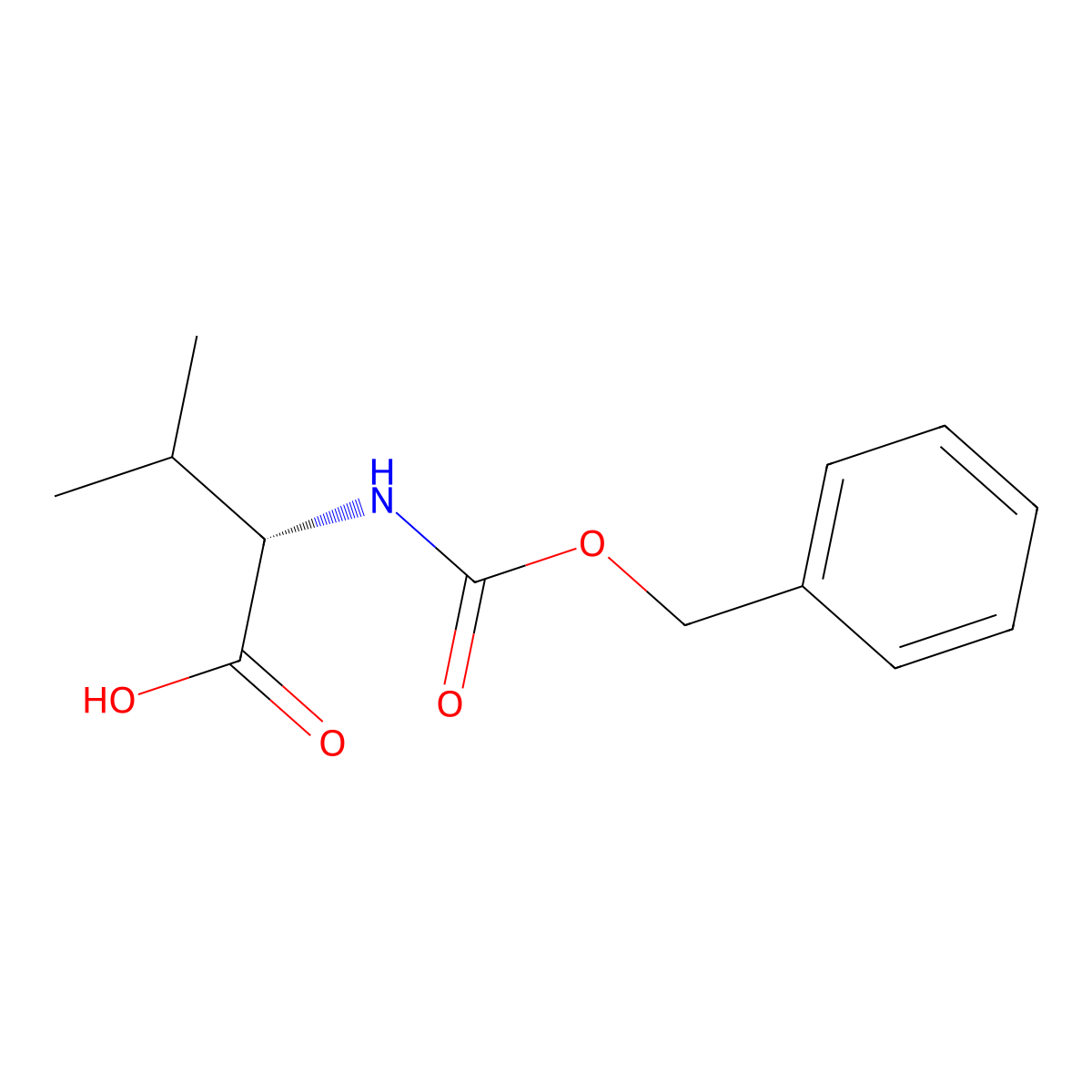 N-Carbobenzoxy-L-valine molecular structure, CAS 1149-26-4