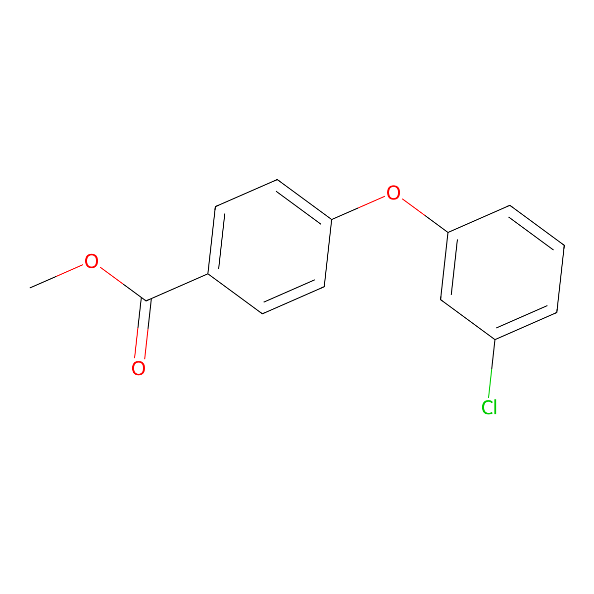 Methyl 4-(3-chlorophenoxy)benzoate molecular structure, CAS 1149-40-2
