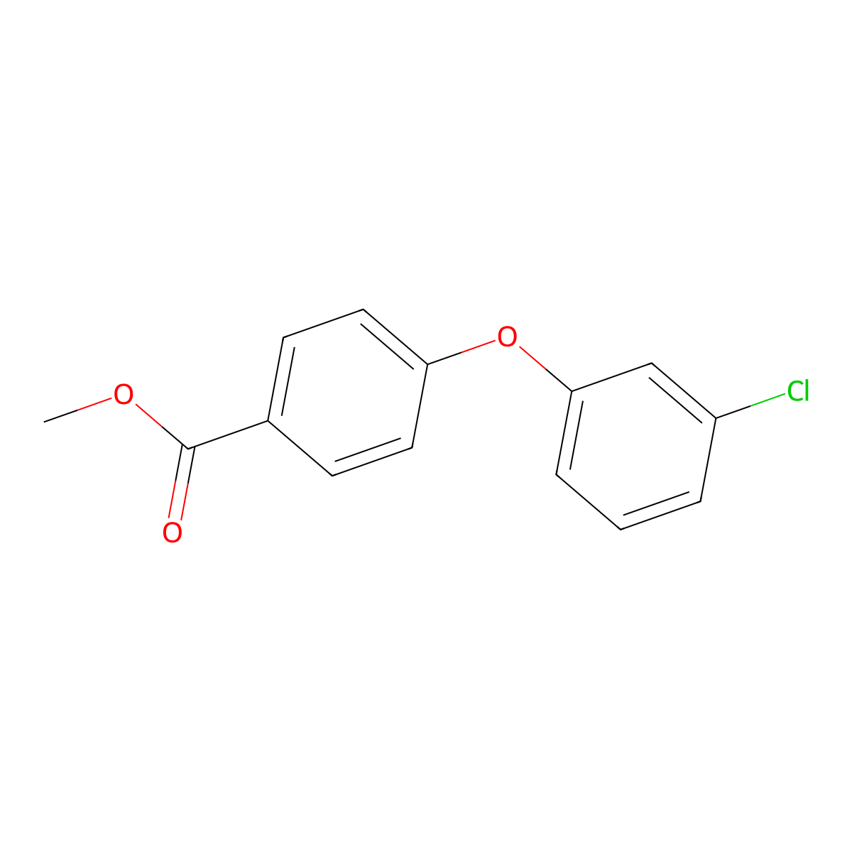 Methyl 4-(3-chlorophenoxy)benzoate molecular structure, CAS 1149-40-2