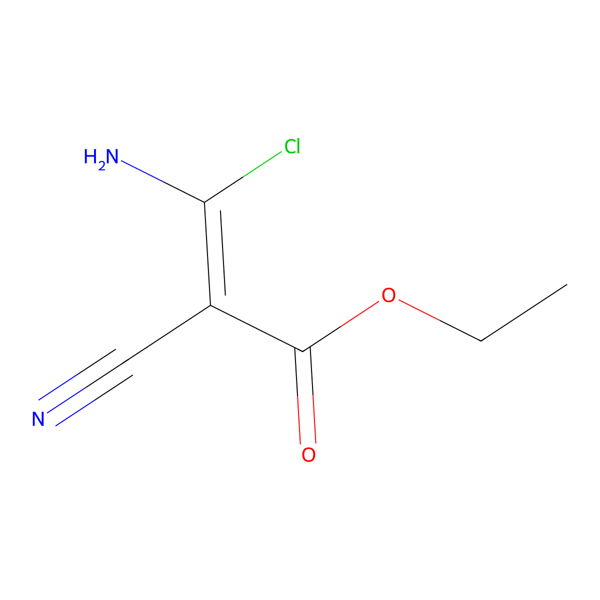 Ethyl 3-amino-3-chloro-2-cyanoprop-2-enoate molecular structure, CAS 114907-72-1