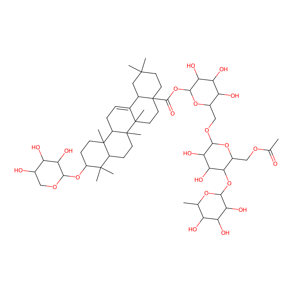 Ciwujianoside D1 molecular structure, CAS 114912-35-5