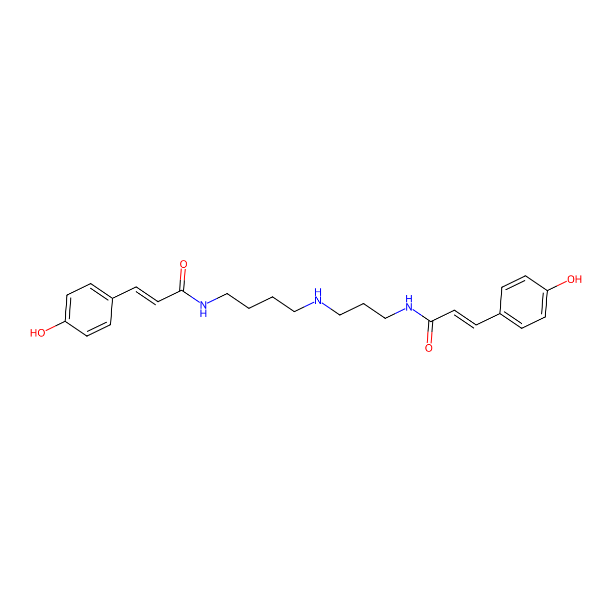 N1,N10-Bis(p-coumaroyl)spermidine molecular structure, CAS 114916-05-1