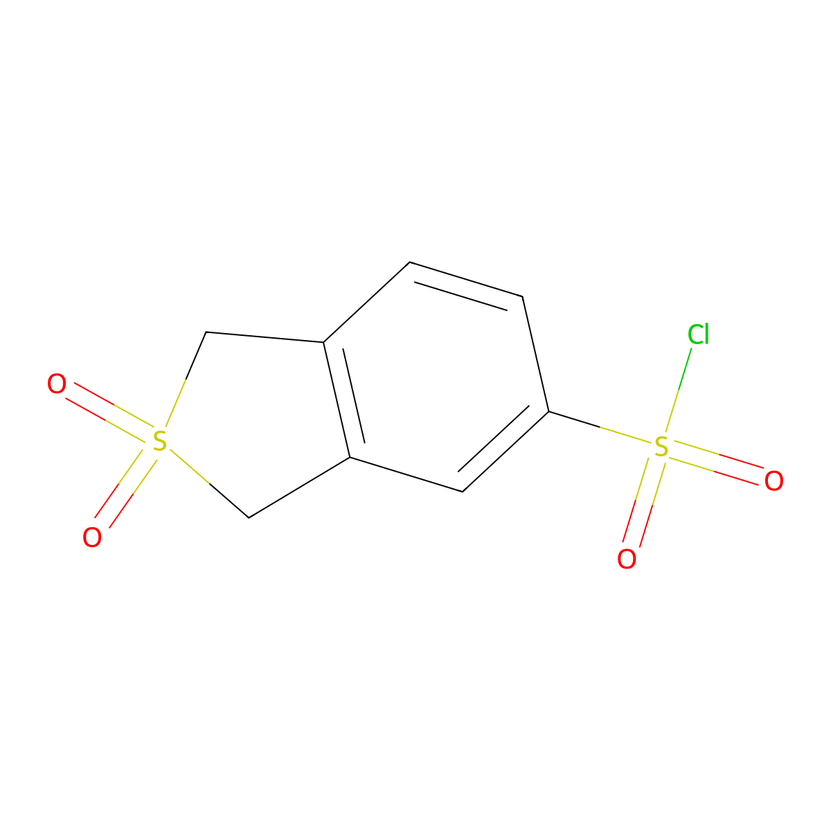2,2-Dioxo-1,3-dihydro-2lambda6-benzothiophene-5-sulfonyl chloride molecular structure, CAS 114920-51-3