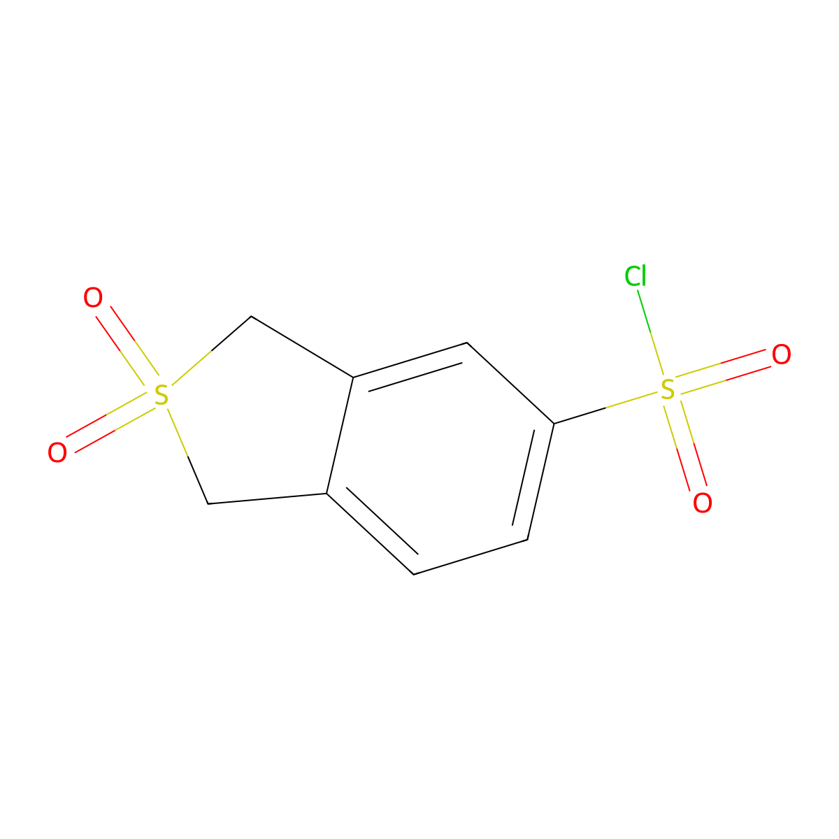 2,2-Dioxo-1,3-dihydro-2lambda6-benzothiophene-5-sulfonyl chloride molecular structure, CAS 114920-51-3