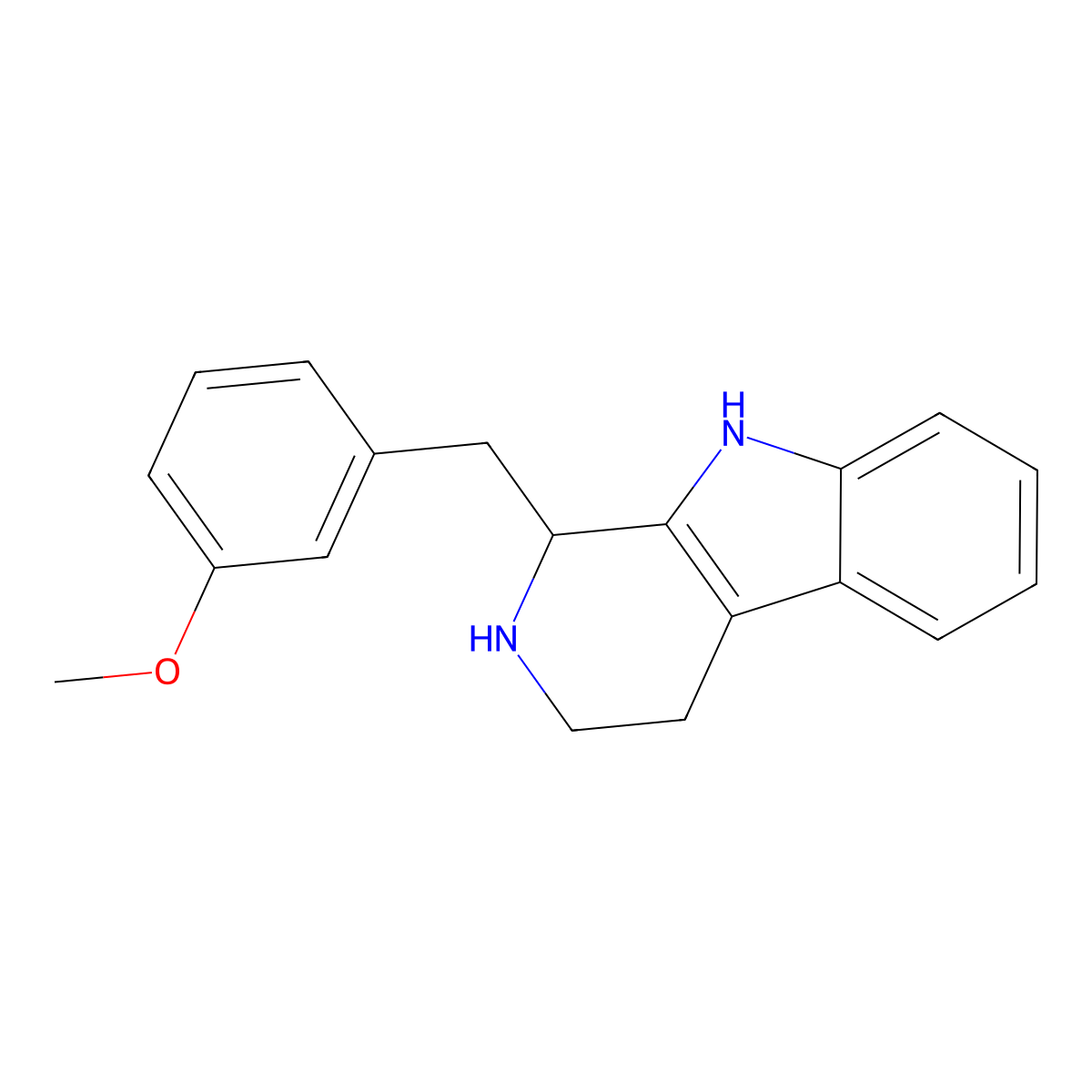 1-(3-Methoxybenzyl)-2,3,4,9-tetrahydro-1H-beta-carboline molecular structure, CAS 114926-78-2