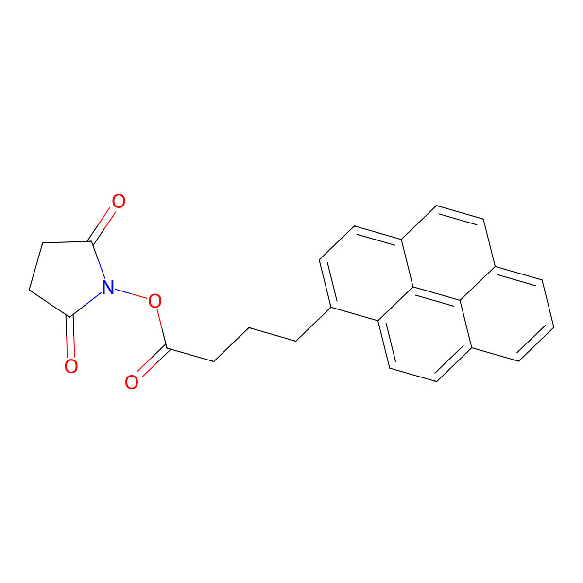 1-Succinimidyl-3'-pyrenebutyrate molecular structure, CAS 114932-60-4