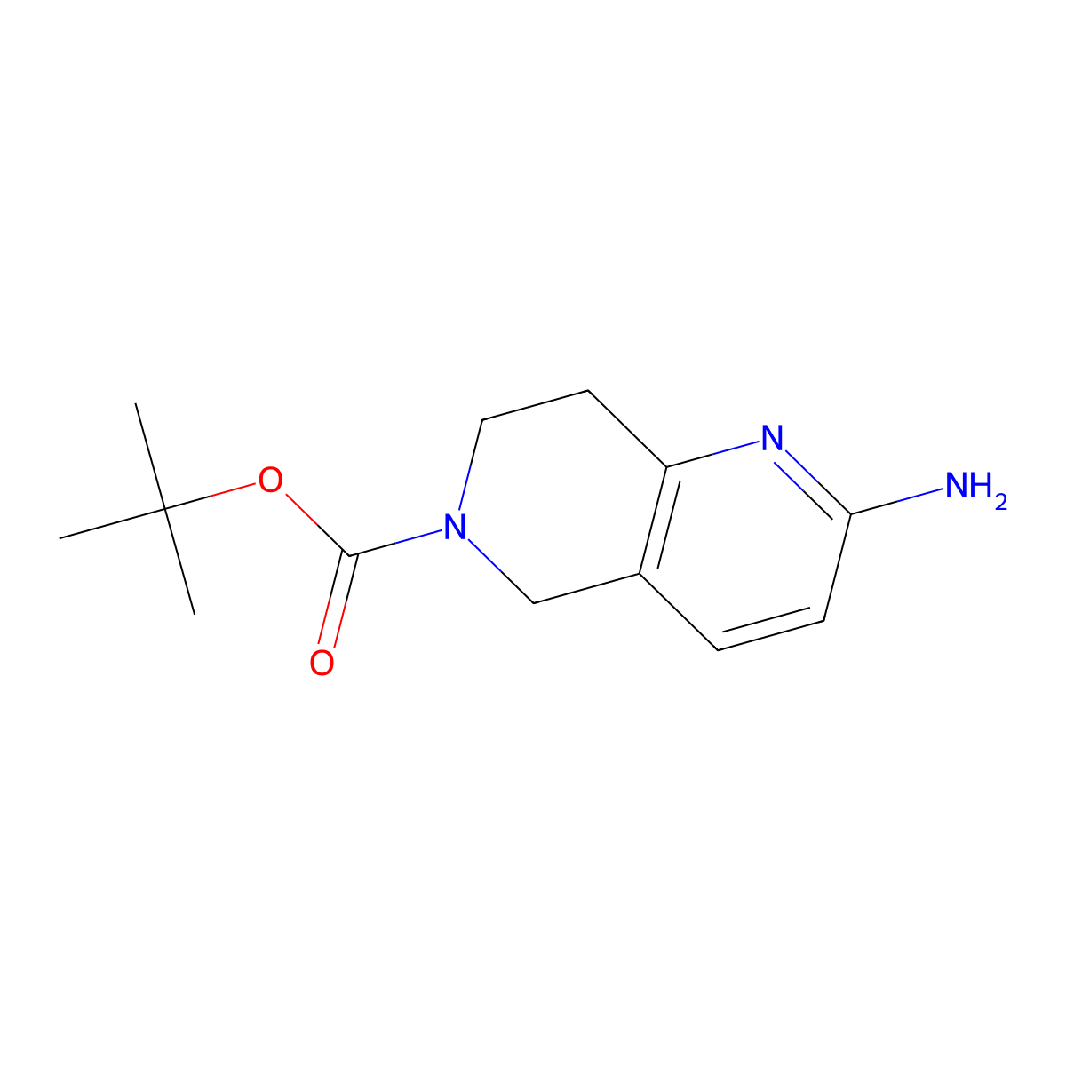 tert-Butyl 2-Amino-7,8-dihydro-1,6-naphthyridine-6(5H)-carboxylate molecular structure, CAS 1149333-40-3