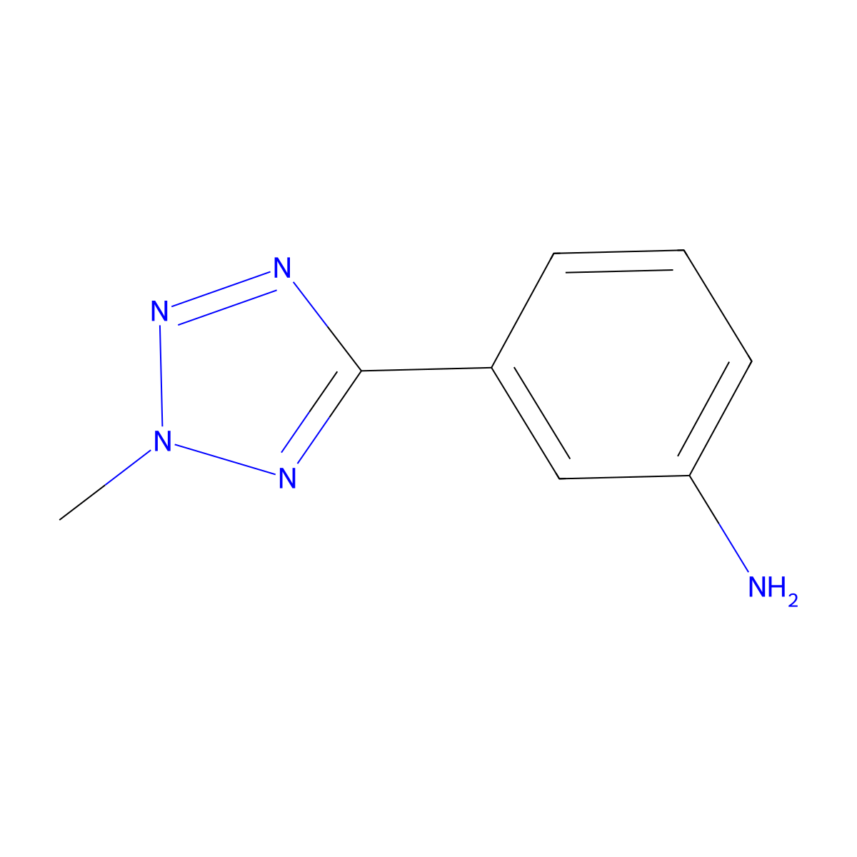 3-(2-Methyl-2H-tetrazol-5-yl)aniline molecular structure, CAS 114934-51-9