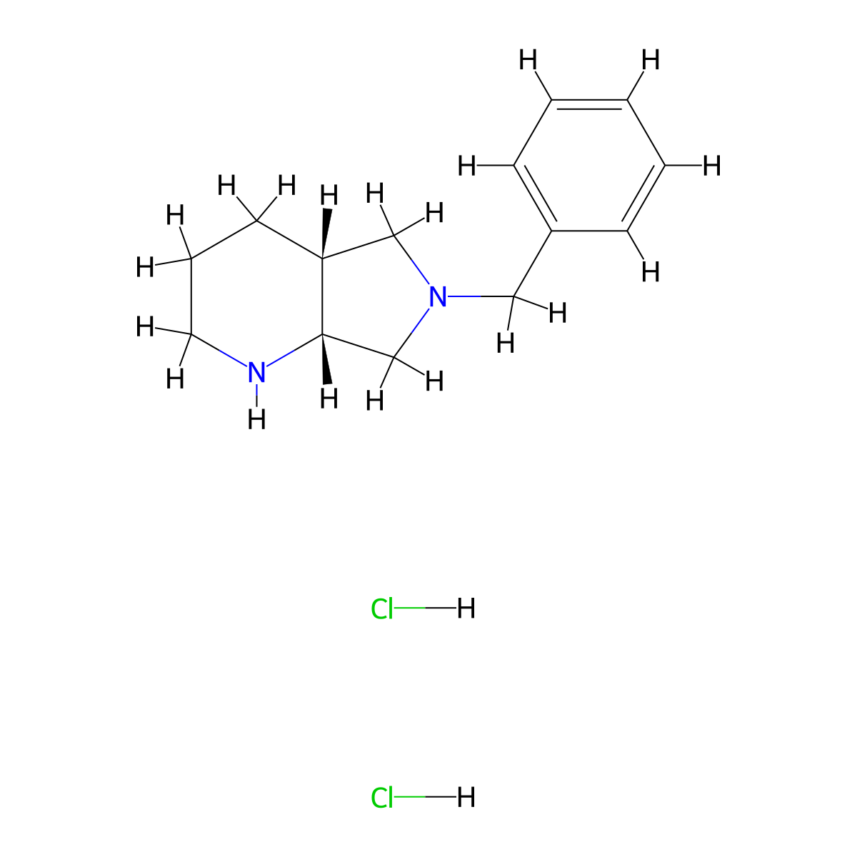 (R,R)-6-Benzyl-octahydro-pyrrolo[3,4-b]pyridine dihydrochloride molecular structure, CAS 1149340-39-5
