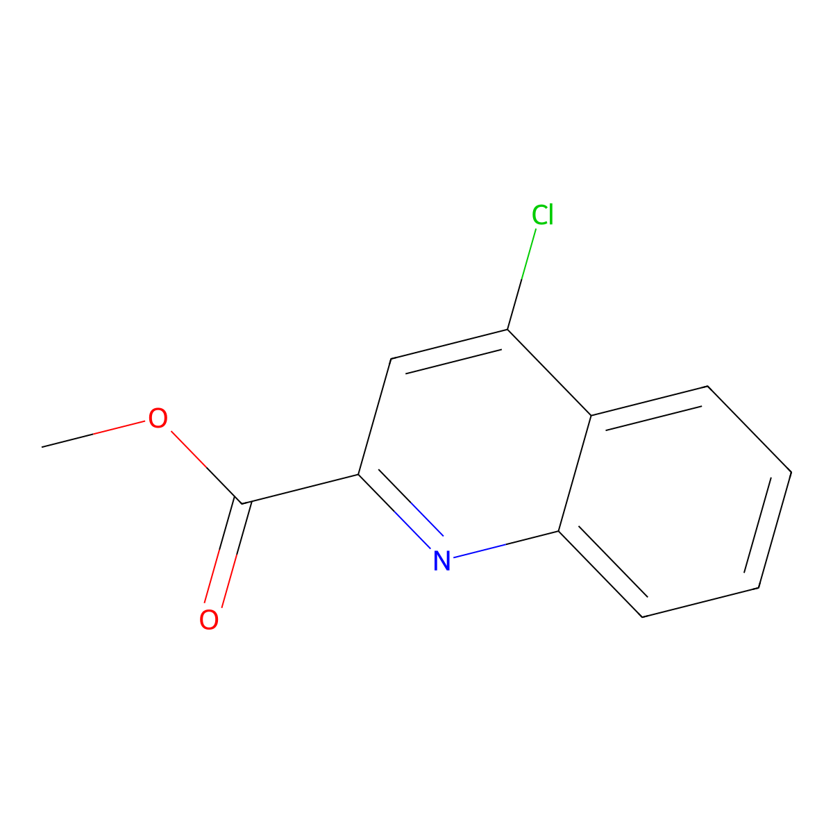 Methyl 4-chloroquinoline-2-carboxylate molecular structure, CAS 114935-92-1