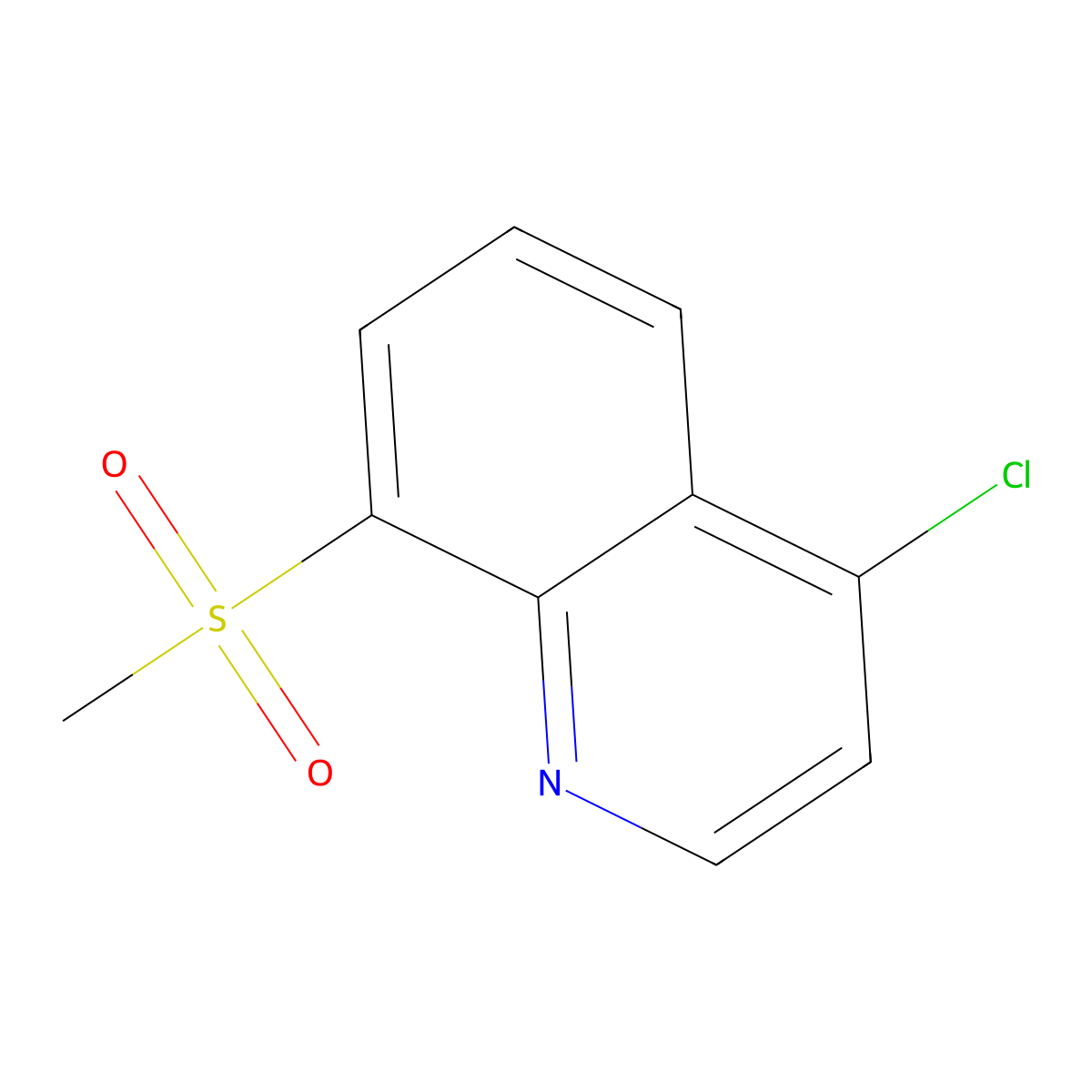 4-Chloro-8-(methylsulfonyl)quinoline molecular structure, CAS 114935-95-4