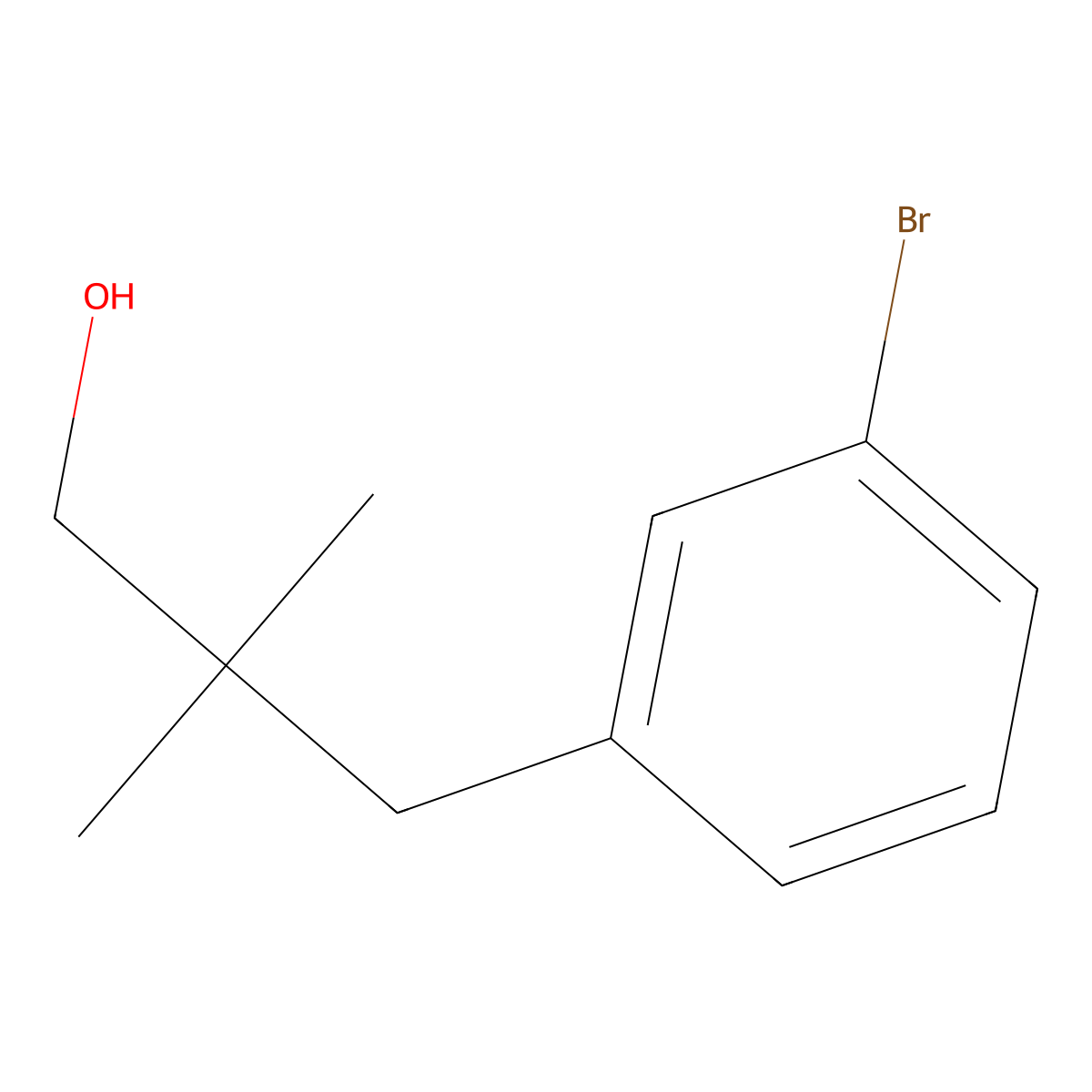 3-(3-Bromophenyl)-2,2-dimethylpropan-1-ol molecular structure, CAS 1149357-70-9