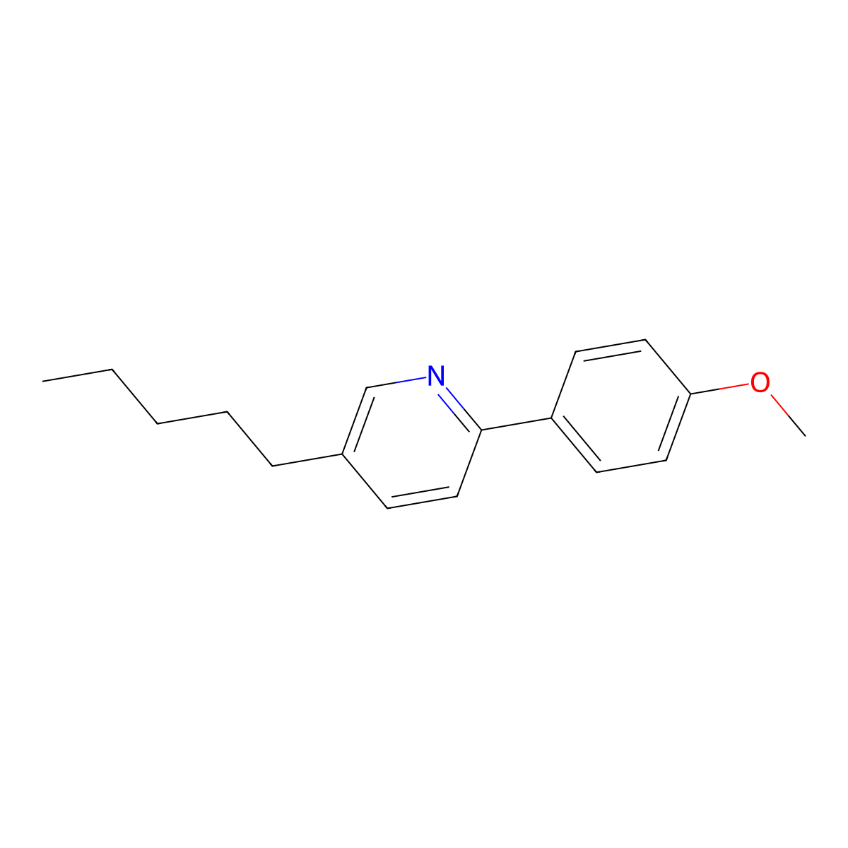 2-(4-Methoxyphenyl)-5-pentylpyridine molecular structure, CAS 114936-99-1