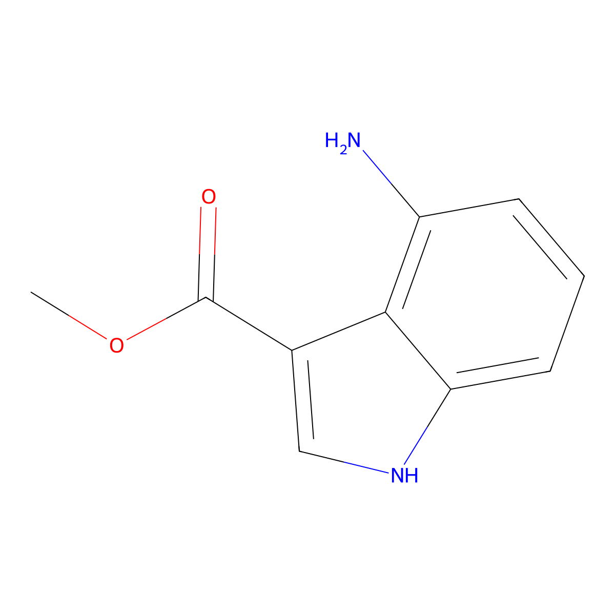 methyl 4-amino-1H-indole-3-carboxylate molecular structure, CAS 1149360-30-4