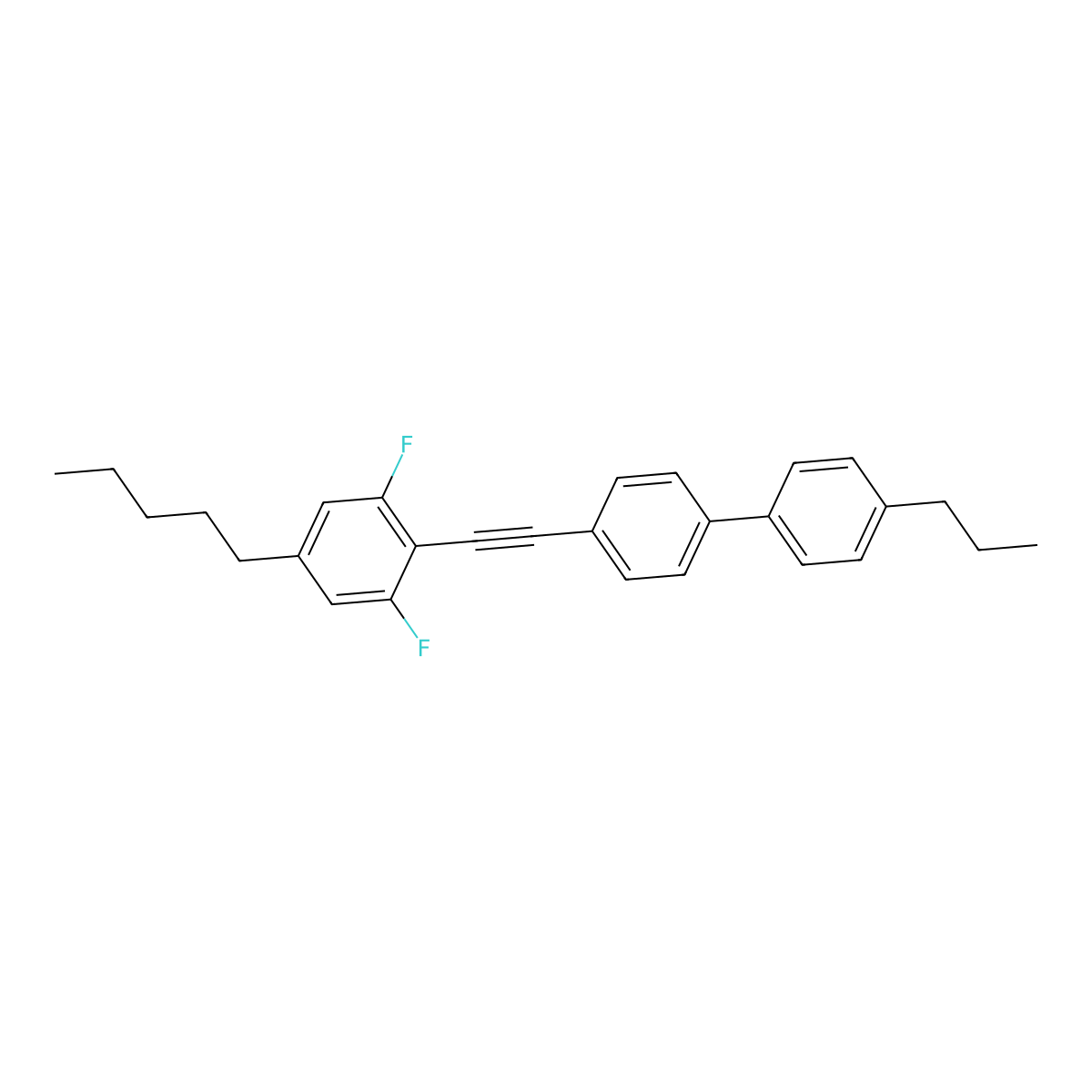 4-[2-(2,6-Difluoro-4-pentylphenyl)ethynyl]-4'-propyl-1,1'-biphenyl molecular structure, CAS 1149373-93-2