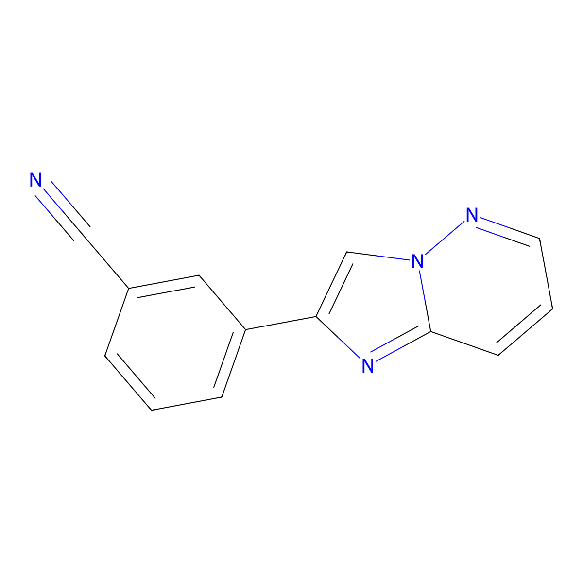 3-(Imidazo[1,2-b]pyridazin-2-yl)benzonitrile molecular structure, CAS 1149380-46-0