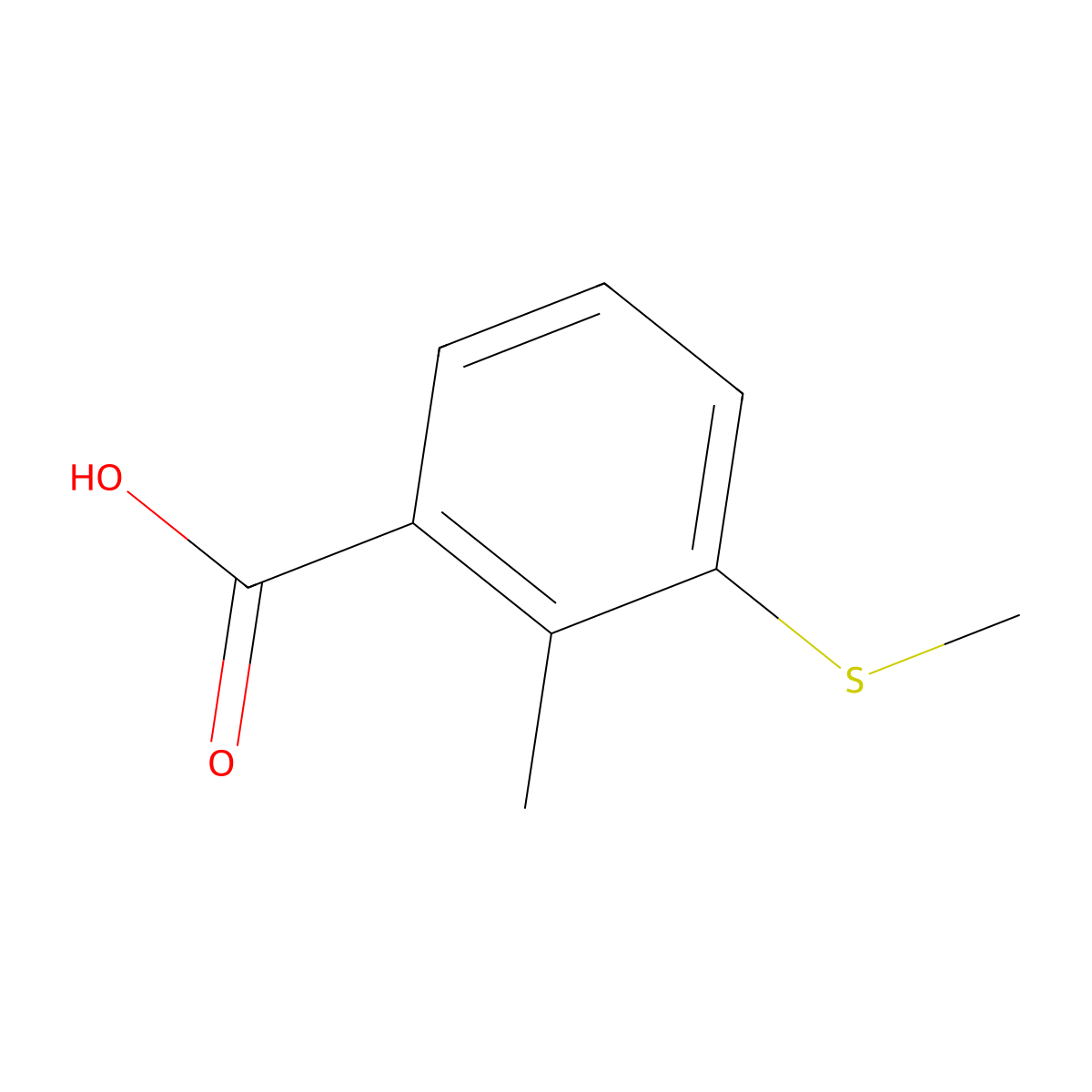 2-Methyl-3-(methylthio)benzoic acid molecular structure, CAS 1149384-42-8