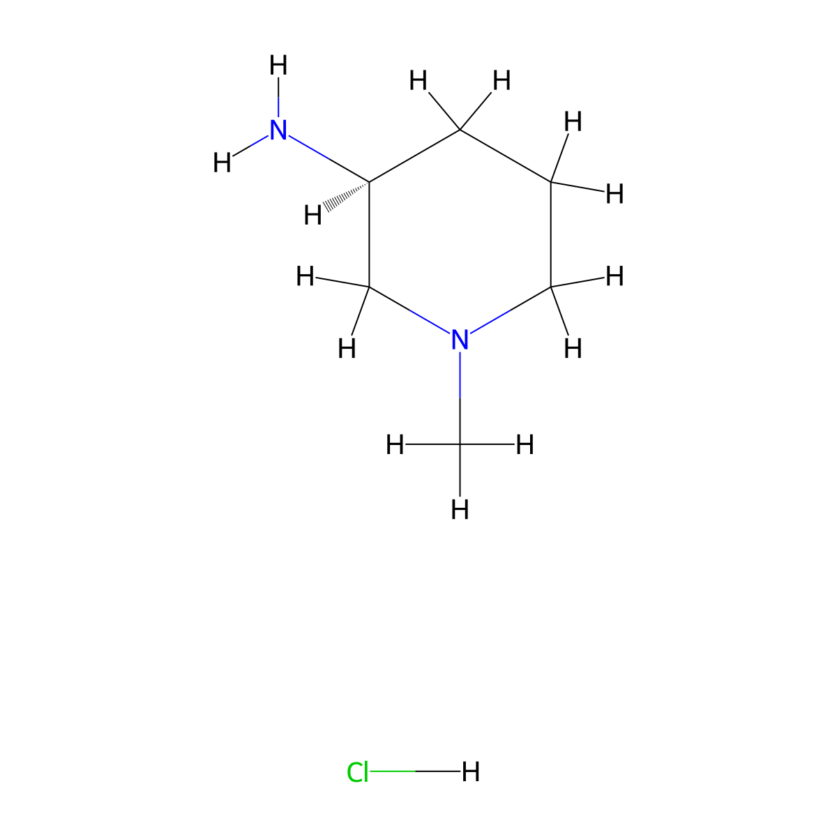 (S)-1-Methyl-piperidin-3-ylamine hydrochloride molecular structure, CAS 1149384-62-2